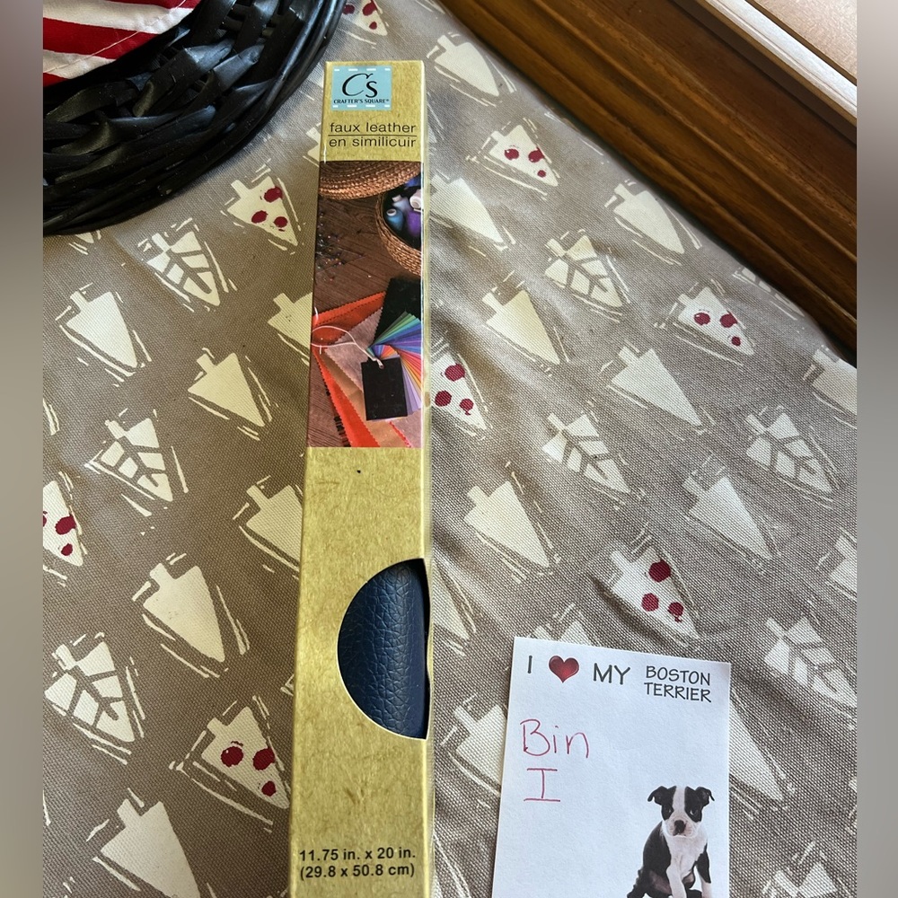 5/$20 black faux leather sheet crafters square i